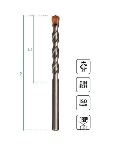 Brocas Betão PRO Ø 12×200 Mussol