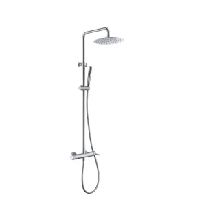 Coluna Duche Redondela Inox Escovado Monocomando