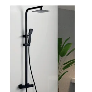 Coluna Duche Termoestática Pontevedra Preto Mate