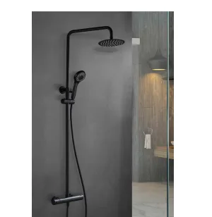 Coluna de Duche Ourense Termostática Preto Mate Imex