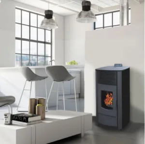 Salamandra a Pellets Laura Plus Preta 20 kW Hidroestufa Eoss