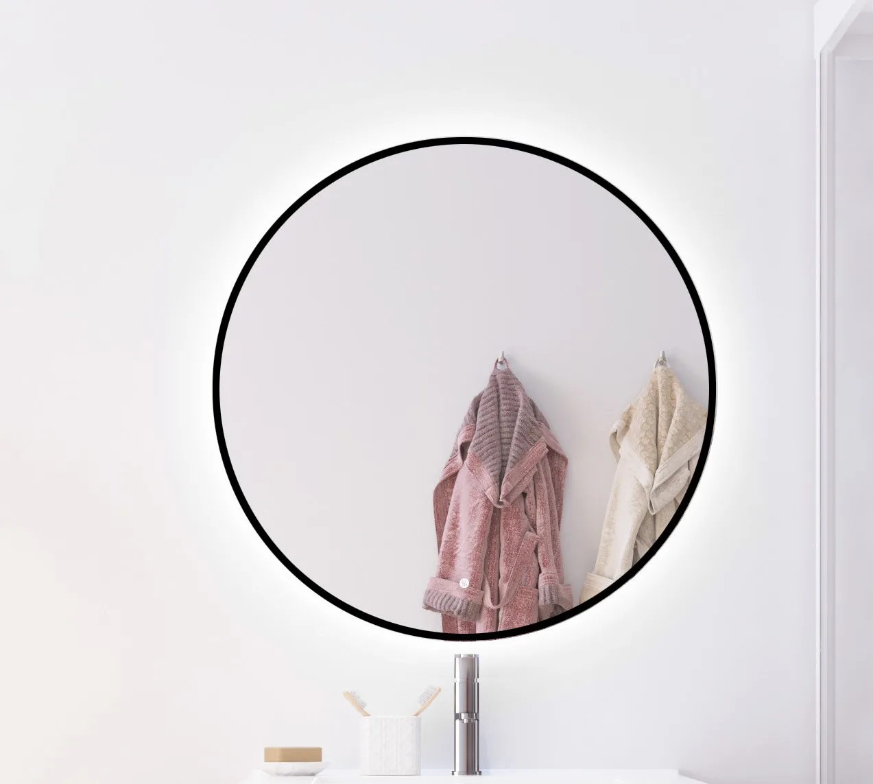 Espelho Vera Ø100cm Anti-embaçiamento e Luz Genexia
