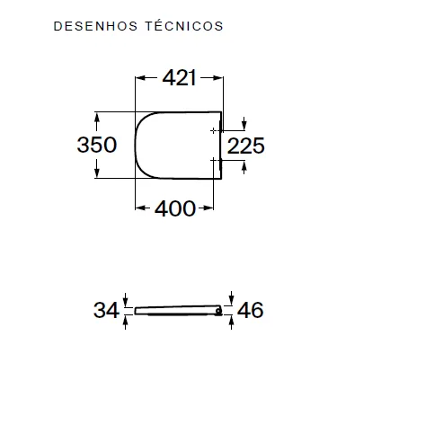 Assento e Tampa Amortecida Roca The Gap Square A80173200B - Image 3