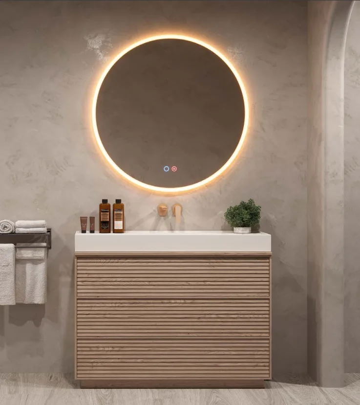 Espelho Atenas Ø80cm Anti-embaçiamento e Luz Ledimex - Image 3