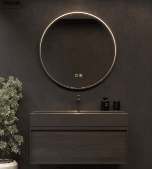 Espelho Nepal Ø100 Touch com Luz Fria e Anti-embaçiamento Ledimex