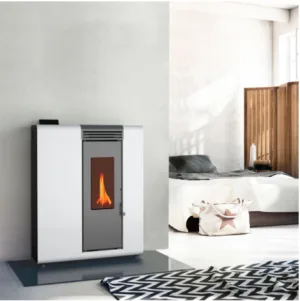 Salamandra a Pellets Branca Avant Duo Wind Eoss