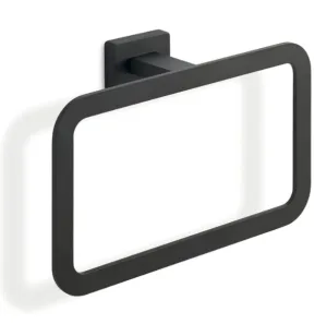 Toalheiro Argola G-Atena Preto Mate Gedy