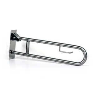 Barra de Apoio Rebatível com Porta Rolos 80cm Timblau