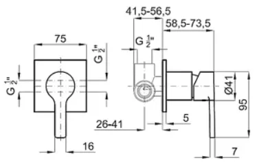 Noken Urban Monocomando Encastre Duche 100081864 - Image 2