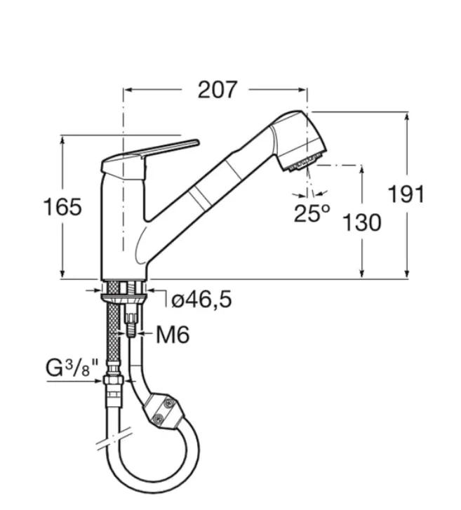 Torneira Lava-Louça Extensível Victoria Roca A5A8125C00 - Image 2
