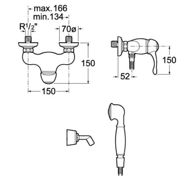 Torneira Banheira Monocomando Modena A5A2033C00 Roca - Image 2