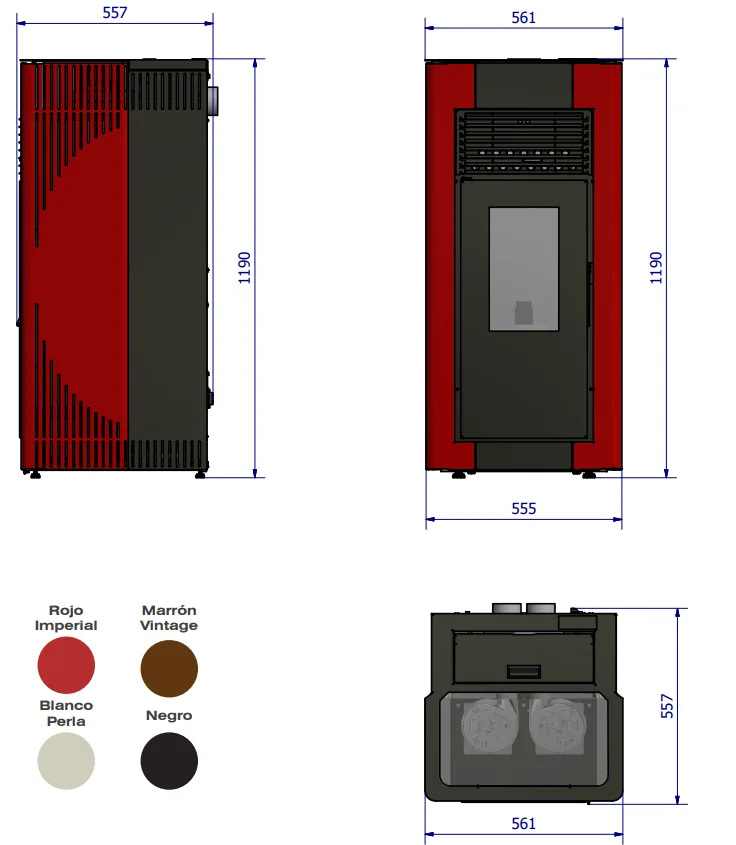 Salamandra a Pellets Canalizável Lyra 12.5kW Ferlux - Image 2